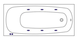 Гидромассажная ванна Whitecross Layla 0102.170075.100.SOFT.CR 170x75см Soft хром